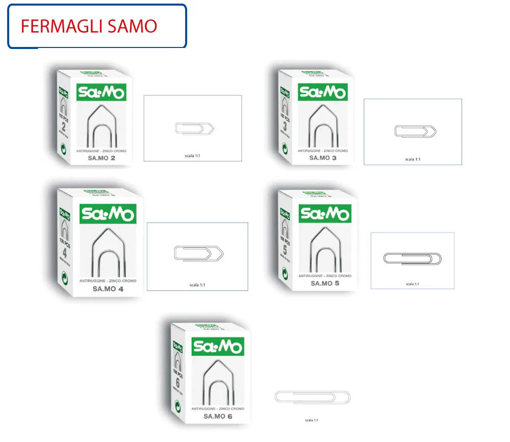 Fermagli SaMo N° 1 in Filo Zincato