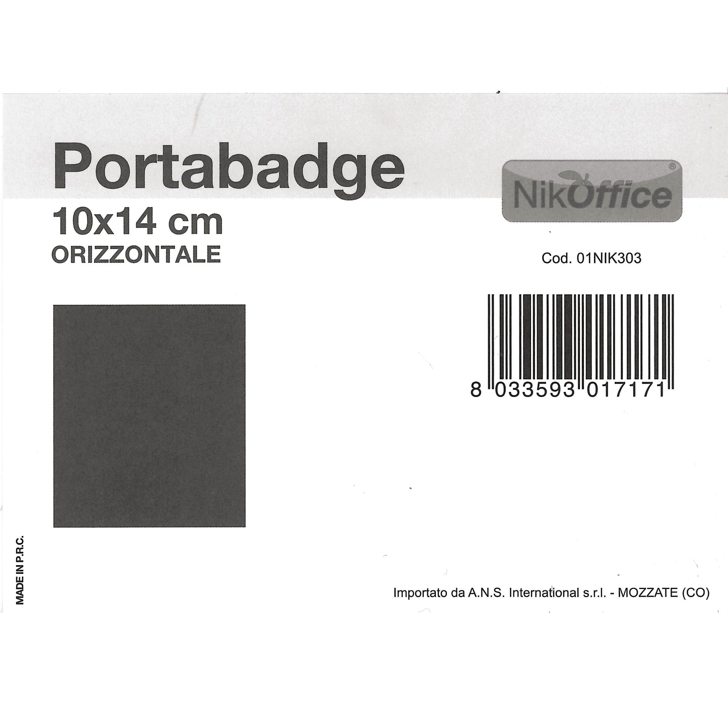 Porta Badge Rigido con Laccio Orizzontale cm. 10x14 cf. 30 pezzi