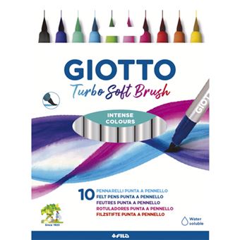 Pennarelli Giotto Turbo Soft Brush a 10 colori