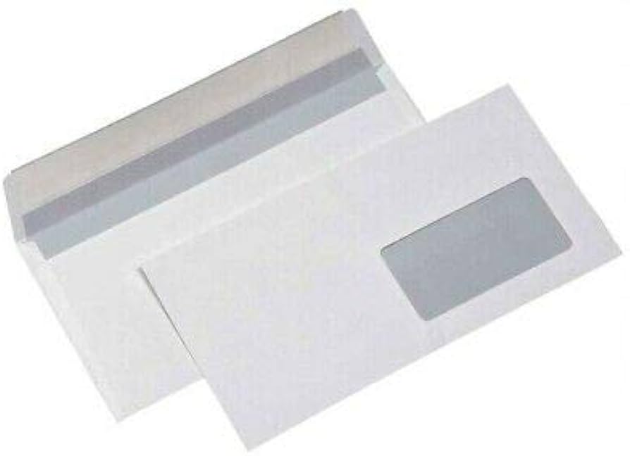 Buste Blasetti Bianche 11X23 90 Grammi con Finestra cf. 500 pz. Art. 148