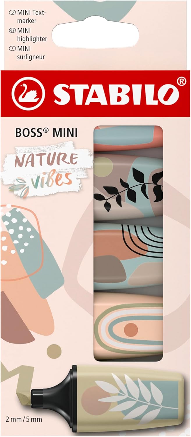 Stabilo Boss Mini Naturevibes - Astuccio da 5 - Colori assortiti