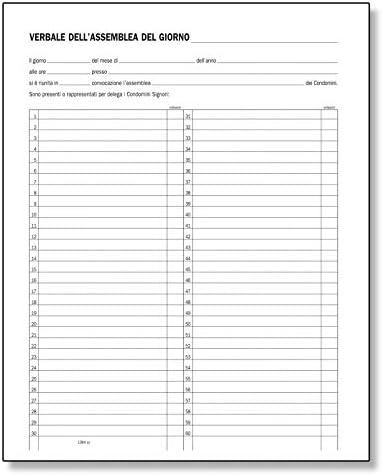 Registro Verbale Assemblea Condominio 80 pagine 31x24,5