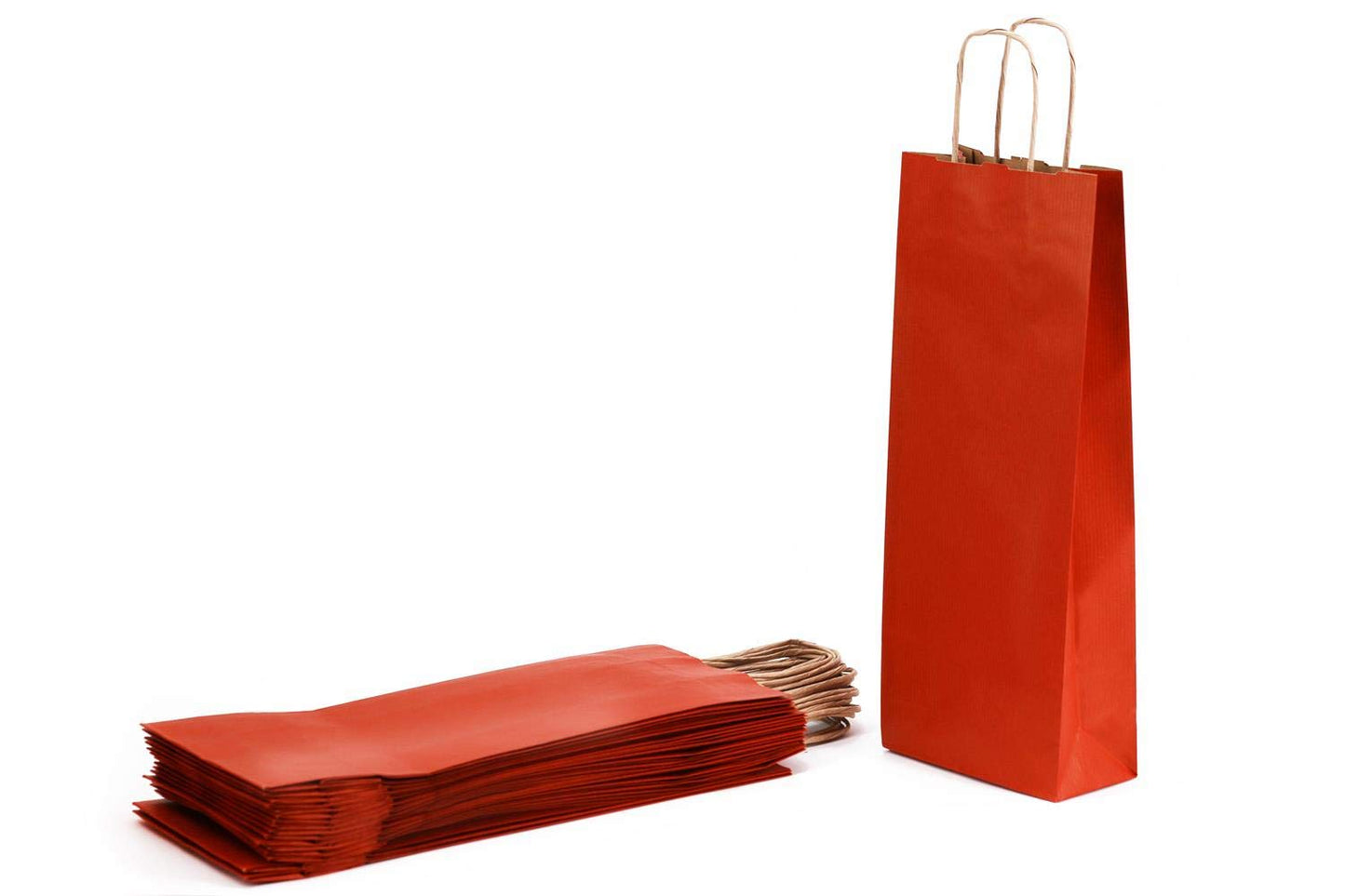 25 Shoppers Rosso per Bottiglia 14x9x39cm