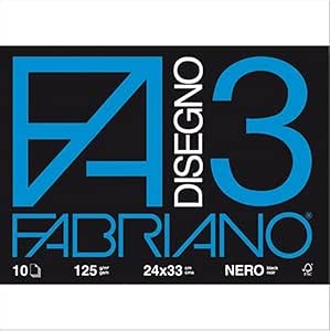 Album Fabriano 3 Spillato 24x30 A Fogli Neri