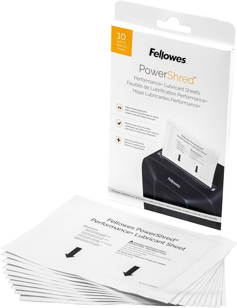 Fogli lubrificanti FELLOWES Performance+ conf. 10pz.