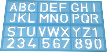 Normografo Gigante 3 cm. altezza 2 cm. Base