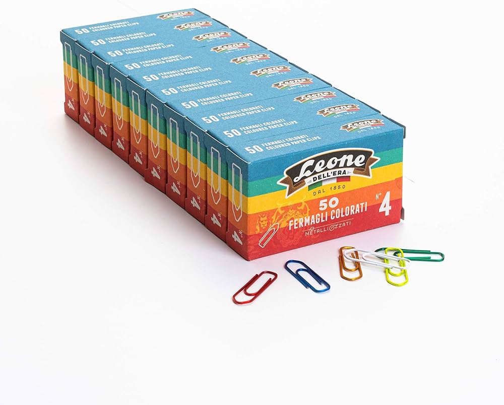 Fermagli Leone " Dell'Era" n° 4 Colorati