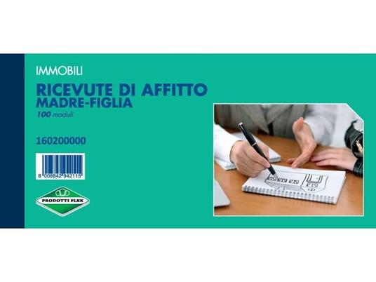 Blocco Ricevute Affitto Madre e Figlia 10x21,5