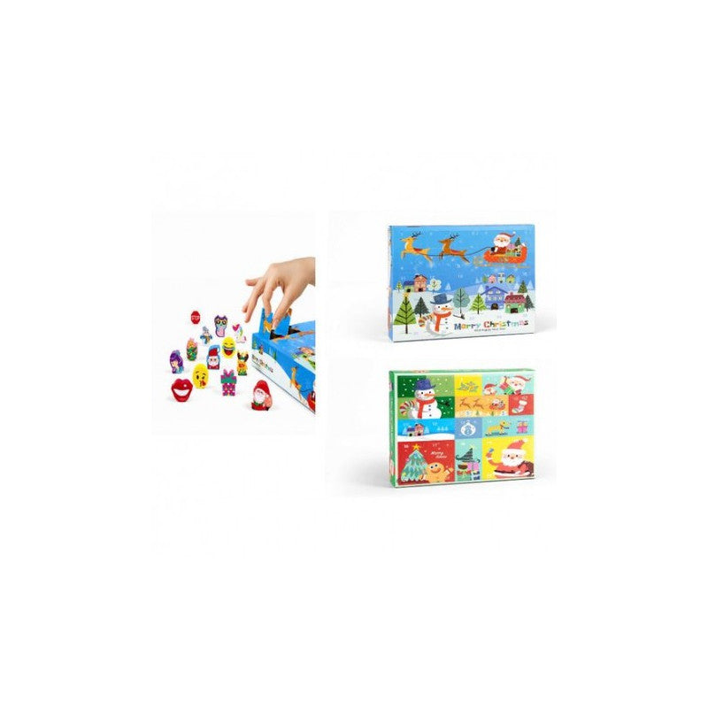 Calendario dell'Avvento con 25 Gomme Fantasia