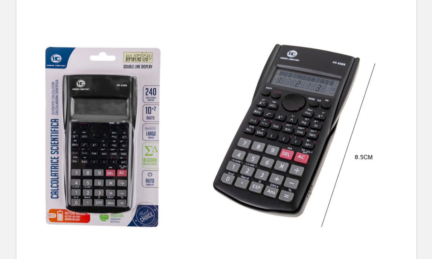 Calcolatrice Scientifica 240 Funzioni Colore Nero