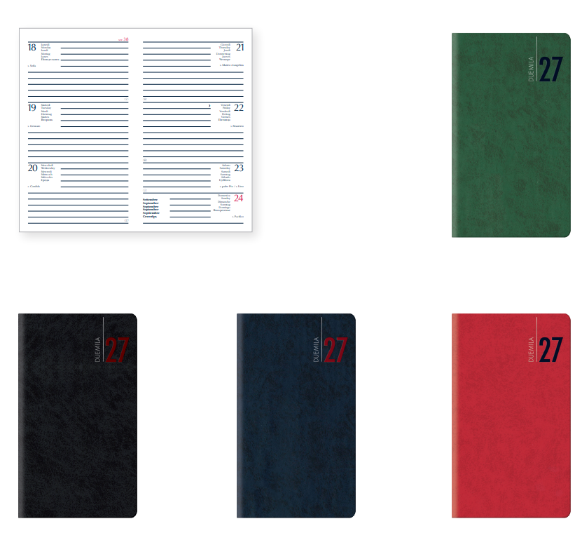 Agenda Settimanale Tascabile Vertice 17x24 2027