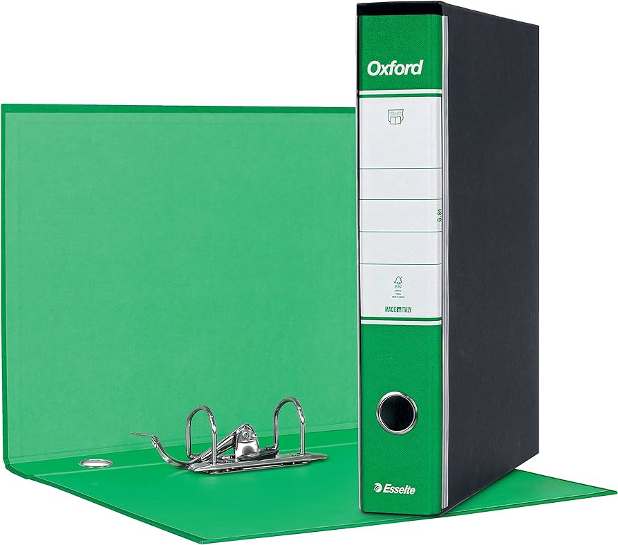 Esselte Registratori per Fatture Ds. 8 G85 OXFORD colore Verde