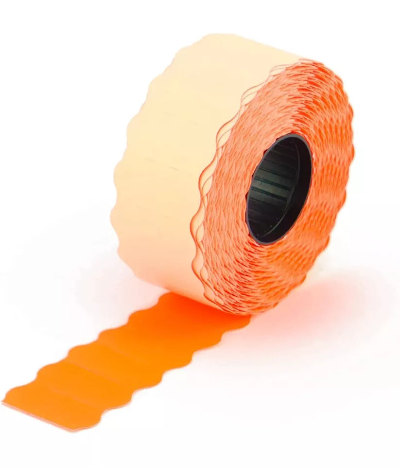 Etichette a Rotolo x Prezzatrice 26x12 colore Arancio