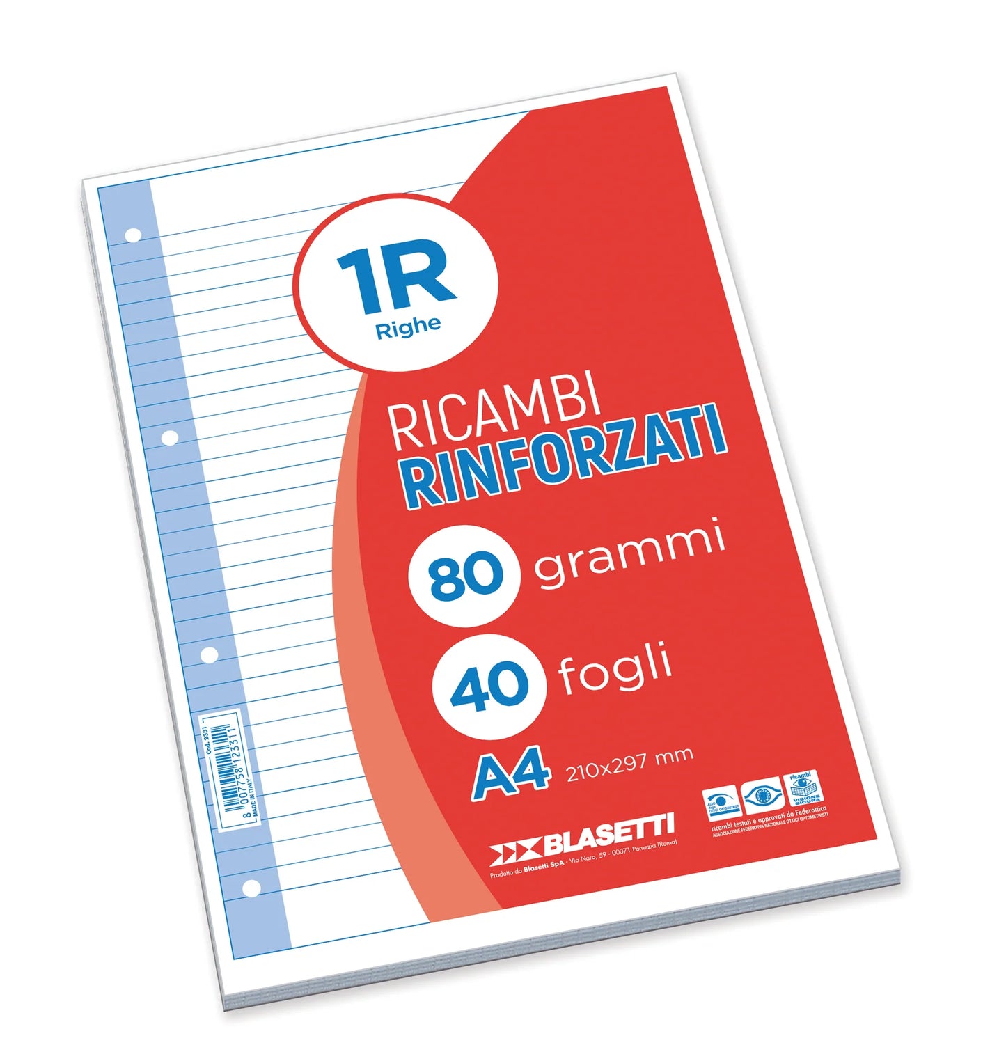Ricambi per Quaderno ad Anelli Maxi Rinforzati A4 21x29,7