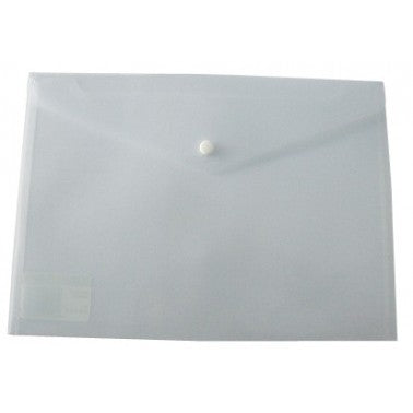 Busta con bottone in PPL A4 Trasparente Neutro Cf. da 5 Pezzi