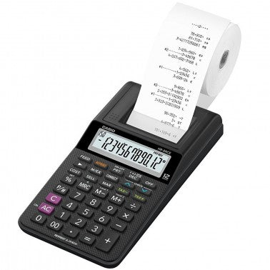 Calcolatrice Casio portatile Scrivente 12 Cifre HR-8RCE con alimentatore in OMAGGIO !