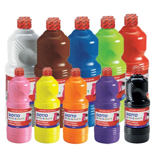 Tempera Giotto Pronta Extra Quality da 500 ML. Vari Colori