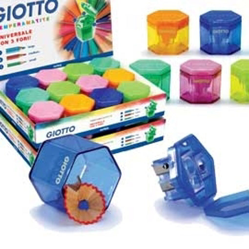 Temperamatite Giotto 3 fori con tappo