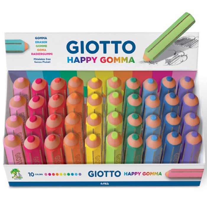 Gomme da Cancellare Giotto Happy Gomma 40Pz.