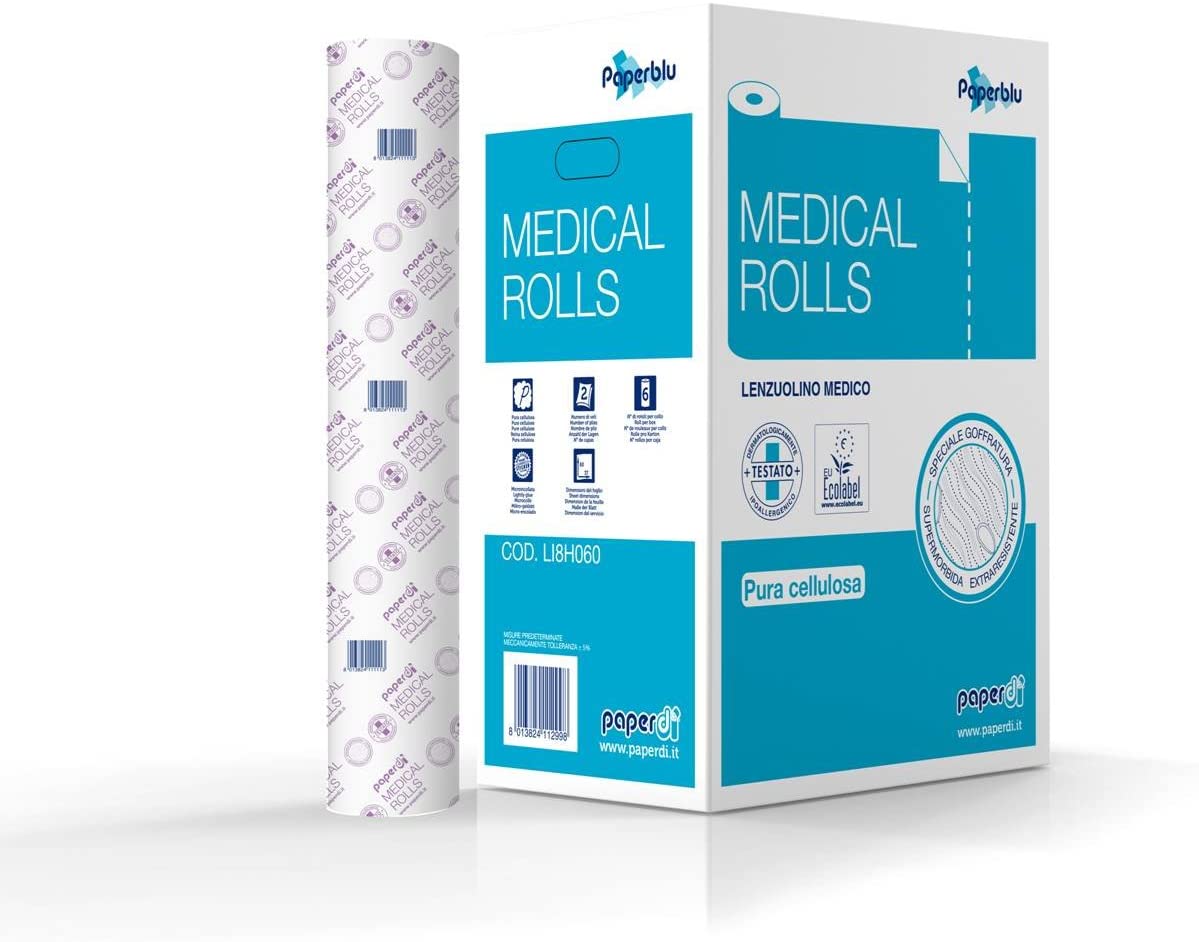 Lenzuolino medico Rotolo da 70 metri 2 veli pura cellulosa