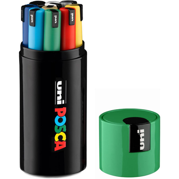 Gift Box Poscapen Marcatore UniPosca Punta Ultra-Fine 9 Pz Assortiti