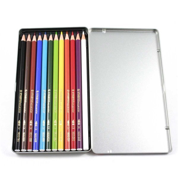 Stabilo Pastelli Aquacolor 12 Sc. Metallo