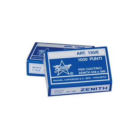 Punti Cucitrice Zenith 130/E 6/4 cf. 1000 pz.