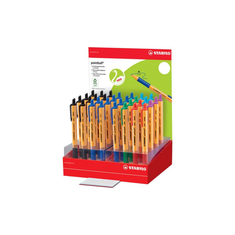 Stabilo Pointball in Espositore da banco da 32 penne a sfera