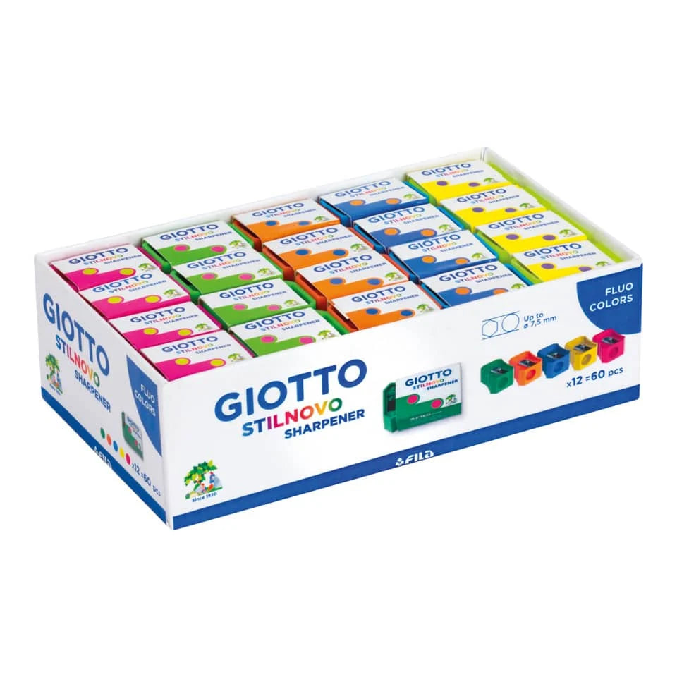 Temperamatite 1 Foro Plastica Giotto Stilnovo cf. da 60 pz.