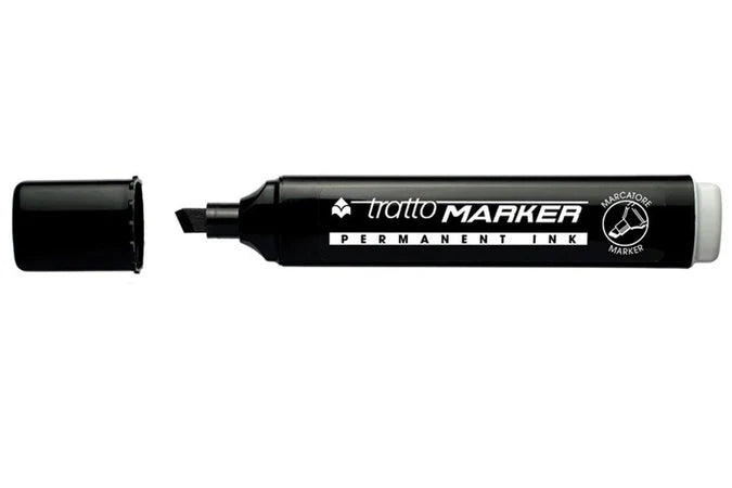 Tratto Marker Nero Punta Scalpello