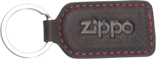 Zippo Portachiavi in pelle da uomo, 6 cm, colore: moka