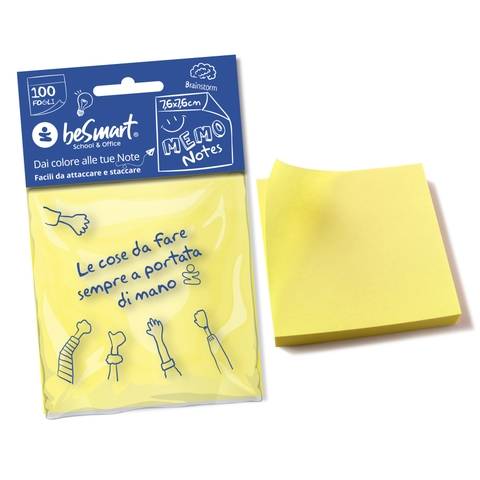 Stick Notes 100ff. 76x76 Giallo BeSmart