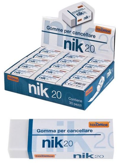 Gomme da Cancellare Ans Bianca In Confezione da 20 pz