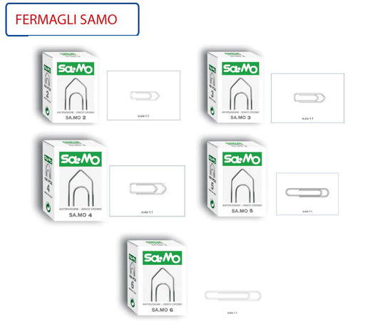 Fermagli SaMo N° 2 in Filo Zincato