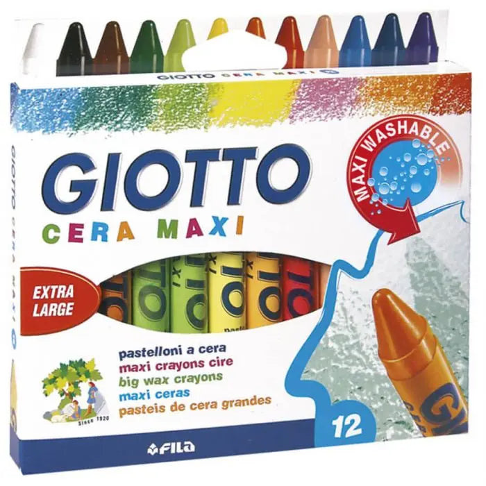 Pastelli Giotto Cera Maxi a 12 colori