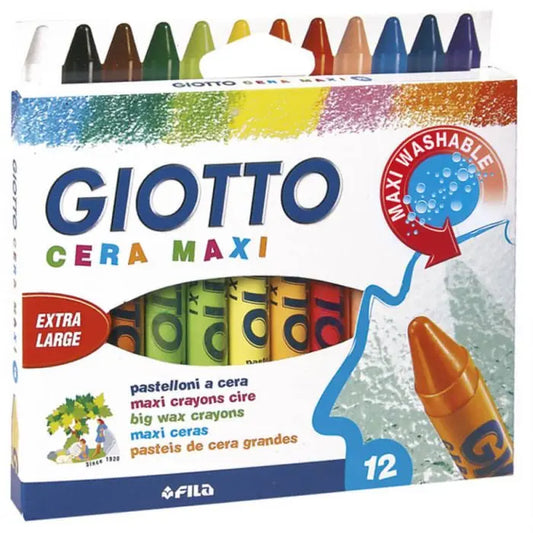 Pastelli Giotto Cera Maxi a 12 colori