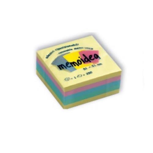 Blocchetti Adesivi Cubo Colorato 51x51 250 ff. colori Tenui