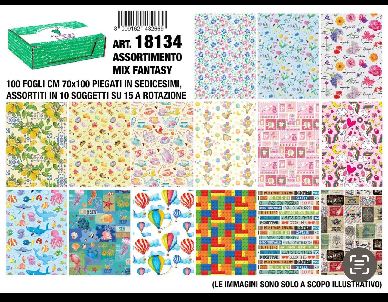 Carta da Regalo Art.18134 Assortimento Fantasy