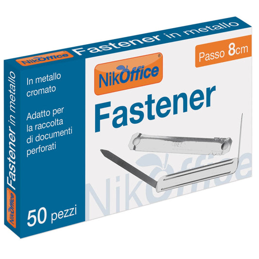 Fastener in Metallo Passo 8 cf. da 50 pezzi