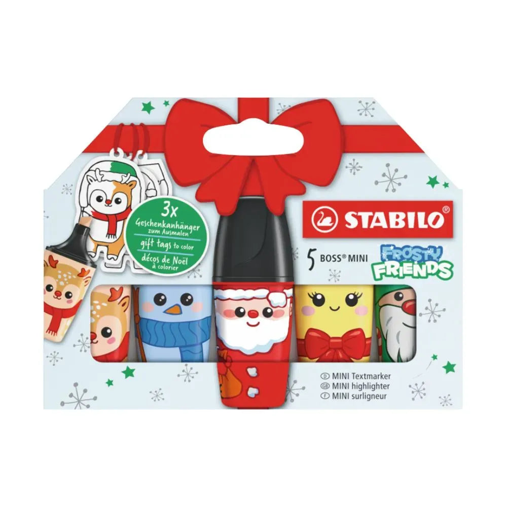 Stabilo Boss Mini Evidenziatori  Natalizi Frosty Friends cf. 5 pz.
