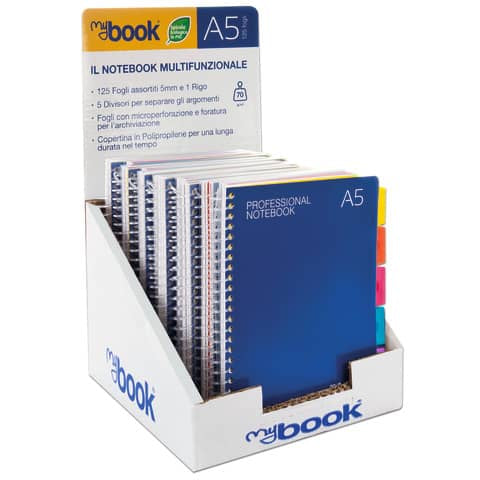 Quaderno A5 Spiralato Mybook 100FF. 1R/5MM