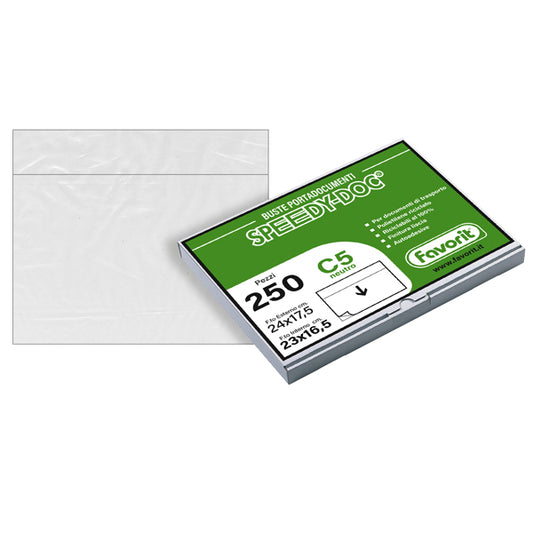 Buste per Spedizioni Speedy Doc Favorit 24x18,5 Cf. 250 Pz.