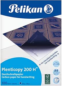 Carta Ricalco a Mano  Pelikan Plenticopy 200 H in cf. da 100 ff.