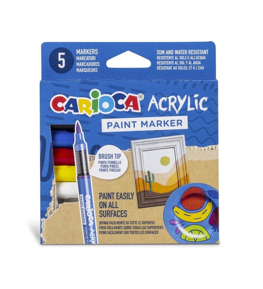 Carioca Acrylic Paint Marker a 5 colori ass.