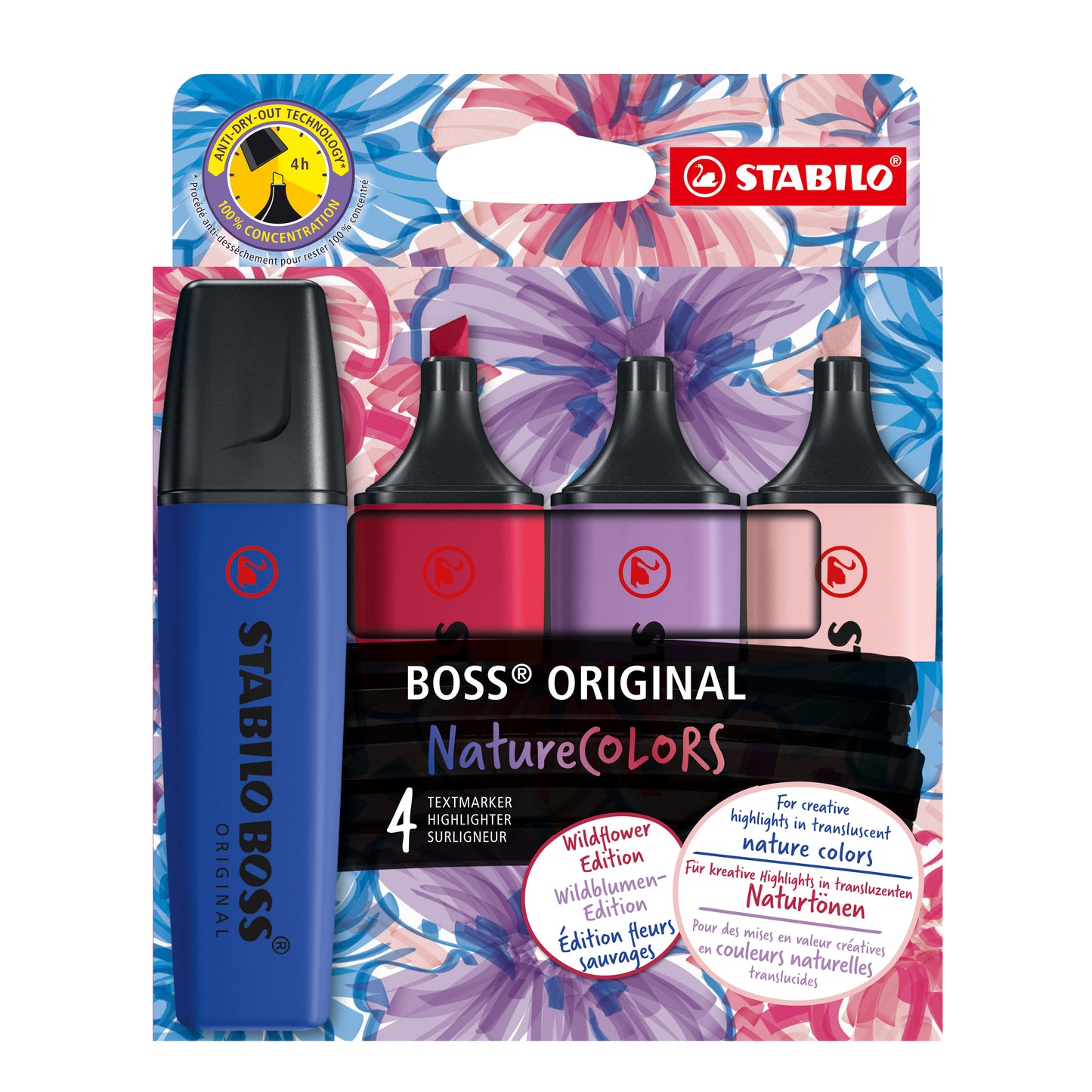 Stabilo Boss Original NatureCOLORS Wildflower Edition 4PZ