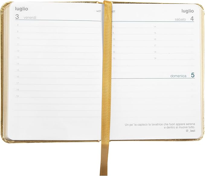 COMIX Agenda 12 Mesi 2026 Mignon Giornaliera Special Luxury Gold