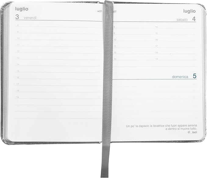 COMIX Agenda 12 Mesi 2026 Mignon Giornaliera Special Luxury Silver