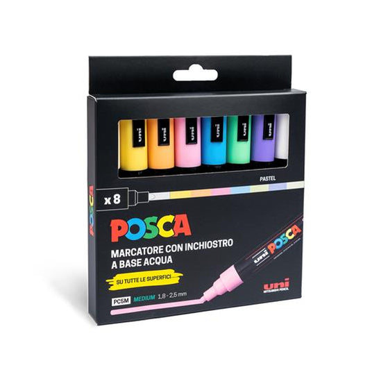 Uniposca PC5 Medio in Confezione da 8 Pezzi Assortiti Pastel