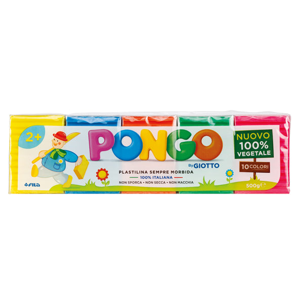 Plastilina Pongo By Giotto 500 gr. 10 colori