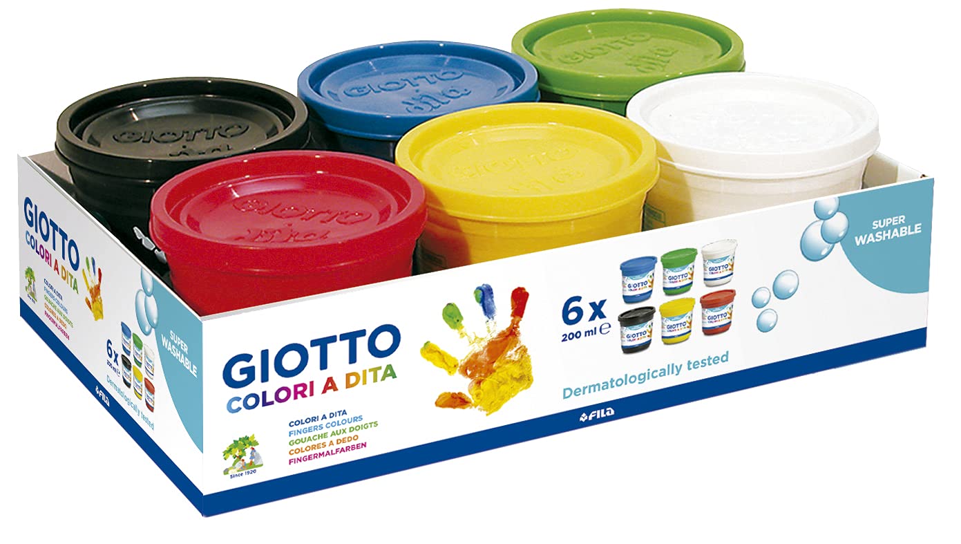 Colori a Dita Giotto 6 brt. da 200 grammi
